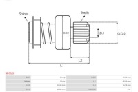 фото thumb №4, Сцепление односторонний, стартер as-pl sd9122
