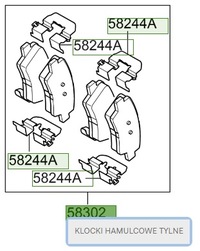 фото thumb №1, Тормозные колодки тормозные задняя hyundai i30 iii 2017-