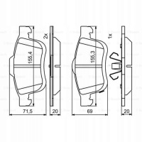 фото thumb №16, Тормозные колодки ham. bosch 986 494 801 комплект тормозные колодки тормозных, тормоза