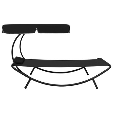 Greatstore Шезлонг Металл черный