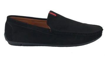 BUTY MĘSKIE MOKASYNY SKÓRA WKŁADKA 2260 CZARNY 45