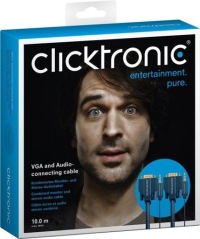 VGA аудио кабель CLICKTRONIC 2м