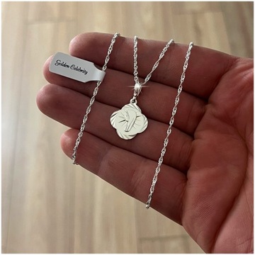 СЕРЕБРЯНАЯ СИНГАПУРСКАЯ ЦЕПЬ + PR МЕДАЛЬ. 925 ФАТИМСКАЯ БОГОРОДИЦА + ГРАВИРОВКА