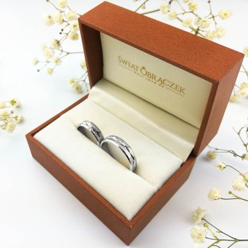 СЕРЕБРЯНЫЕ ОБРУЧАЛЬНЫЕ КОЛЬЦА, МАТОВЫЕ, С ГРАВИРОВКОЙ УЗОРЫ