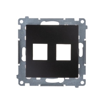 КРЫШКА РОЗЕТКИ SIMON 54 ICT, ЧЕРНАЯ МАТОВАЯ