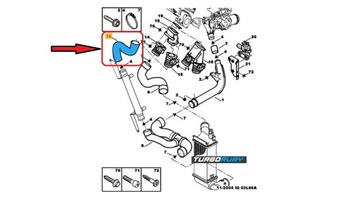 фото thumb №9, Шланг труба шланг turbo интеркулер peugeot 406 citroen c5 2.2 hdi 0382.et