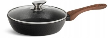 Czarny Zestaw Garnków Garnki Komplet NON-STICK 12 EL. EdenBerg PREMIUM