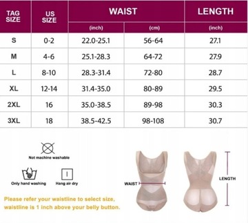 Gorset modelujący talię i stringi wyszczupla S-3XL
