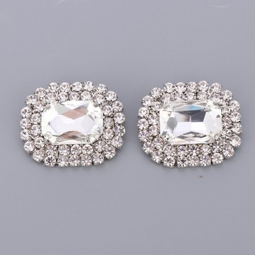 Rhinestone Wedding Party Klamra do butów Broszka do butów Dekoracyjne amulety Białe