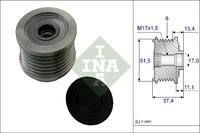 фото thumb №1, Ролик генератора fiat punto, bravo/a 1.9 /ina/