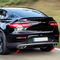 Накладки глушителя выхлоп хром mercedes glc b c e Киев, фото thumb