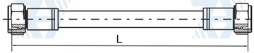 Przewód wąż hydrauliczny AA DN6 M14 d-800 400Bar