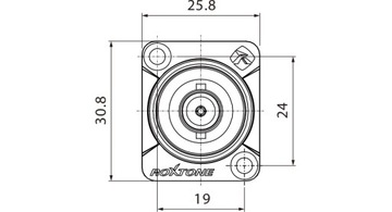 ДВУСТОРОННЯЯ ПАНЕЛЬНАЯ РОЗЕТКА BNC ROXTONE RAB75D