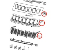 фото thumb №3, Jeep compass рестайлинг ii 2021 2022 2023 решётка решётка решётка радиатора комплектный