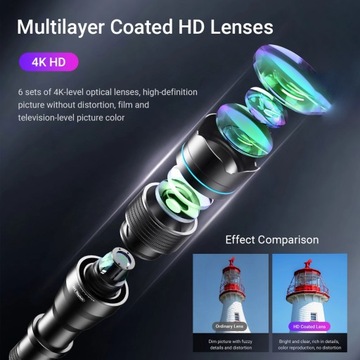 APL-60XFR50 4K HD цельнометаллический 60-кратный монокулярный телескоп высокого разрешения