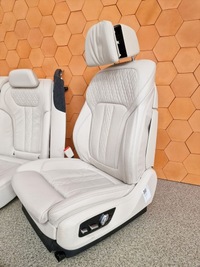 фото thumb №10, Bmw g12 салон сиденья комфорт кожа nappa массаж нагрев elfenbeinweiss