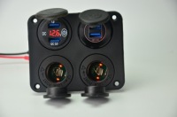 фото thumb №3, Зарядний пристрій 4xusb woltomierz роз'єм прикурювача