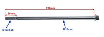 OŚ ZAWIESZENIA SILNIKA M10x235 4T 50 SKUTER
