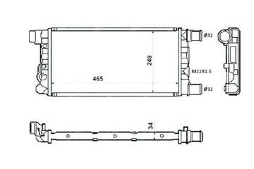 фото thumb №2, Nrf радиаторов fiat cc sc 0,9 1,1 91-98 ac+ -