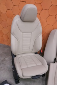 фото thumb №8, Bmw g22 салон сиденья заднее сиденье обшивки sport кожа oyster память подогрев