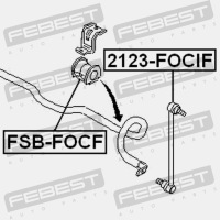Резиновый элемент стабилизатора перед d18.3 febest fsb-focf Доставка, фото thumb