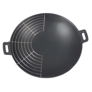 Чугунный WOK 36 см KELA с крышкой и решеткой Asia