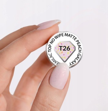 SEMILAC TOP NO WIPE MATTE PEACH GALAXY T26 7 МЛ