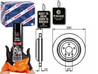 фото thumb №1, Тормозные диски тормозные 2szt. задняя mercedes gl x164 m w164 r #petrolhead pro+ kit2