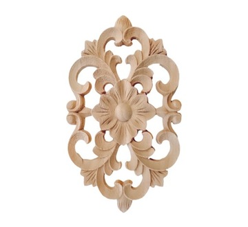 Drewniany dekor ornament sztukateria 17x10 cm