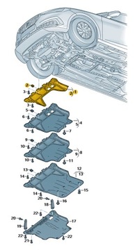 OSŁONA DOLNA SILNIKA PODŁOGI VW SKODA SEAT AUDI