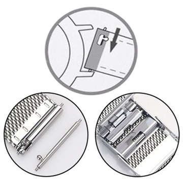 21 mm Bransoleta Stal Siatka CZARNA MECH SIATKOWA
