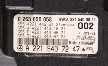 фото thumb №10, Спидометр манометр mercedes w221 a2215407247 0263650058