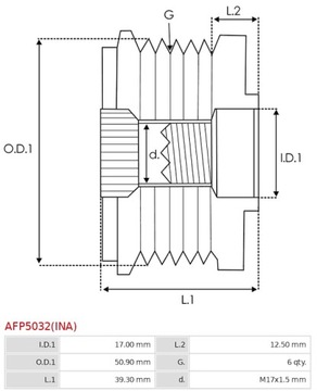 фото thumb №2, Колесо пасове as-pl afp5032 ina