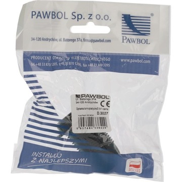 Патрон лампы E14 с воротником, черный Pawbol