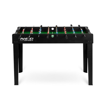 STÓŁ DO GRY W PIŁKARZYKI NEOSPORT 118X61X79 CM CIEMNY CZARNY WYTRZYMAŁY