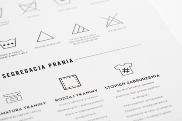 Plakat Pranie A4 do pralni