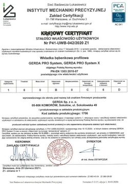 wkładka Gerda Pro System X 30/45G z gałką nikiel