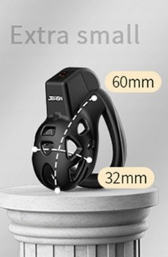 Mały czarny pas cnoty Chastity Belt klatka na penisa xs