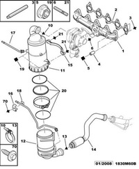 фото thumb №2, Оригінальний шланг трубка фільтр fap dpf citroen peugeot 1714f9