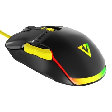 MYSZKA Z WYMIENNYMI PANELAMI PODŚWIETLANA RGB MODECOM VOLCANO JAGER CZARNA