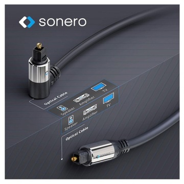 УГЛОВОЙ ОПТИЧЕСКИЙ АУДИОКАБЕЛЬ TOSLINK SONERO SOC110-100 10м