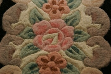 Ковер Aubusson шерстяной 69х305 черный (коврик)