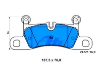 фото thumb №1, Ate тормозные колодки тормозные vw задняя touareg 3,0-4,2 tdi 10