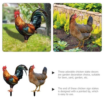 Декоративные садовые вставки Outdoor Chicken Art
