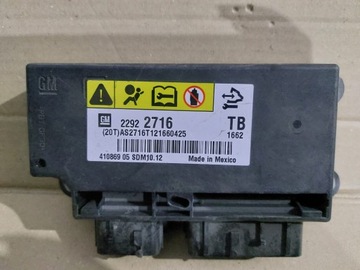 фото thumb №3, Модуль подушок датчик подушка безпеки opel insignia a 22922716 tb