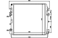 фото thumb №1, Nissens радиатор двигателя nissan kubistar renault