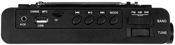 ПОРТАТИВНОЕ AM/FM РАДИО ДЛЯ КУХОННОГО СТРОИТЕЛЬСТВА БАТАРЕЯ BLUETOOTH USB AUX SD