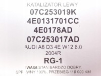 фото thumb №15, 07c253019k катализатор левое коллектор a8 d3 w12
