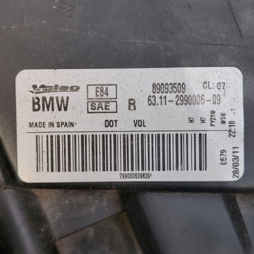 фото thumb №10, Bmw x1 e84 лампа права передня версія usa valeo 89093509 2990006