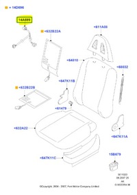 фото thumb №7, Джгут трубопровід сидіння перед ford focus 1998-2005 оригінальний номер 1210956